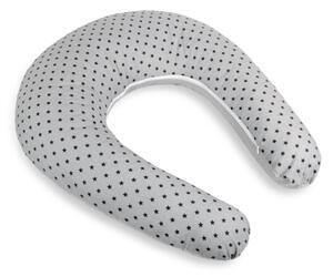 Bellatex Kojicí polštář s povlakem na zip po obvodu 180 cm Hvězdička malá šedá