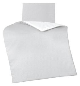 Bellatex Peřinka a polštářek pro kojence 75x100 cm , 42x32 cm Kostička šedá, bílá