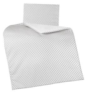 Bellatex Peřinka a polštářek pro kojence 75x100 cm , 42x32 cm Kosočtverec šedá, bílá