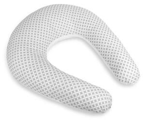 Bellatex Kojicí polštář s povlakem na zip po obvodu 180 cm Kosočtverec šedá, bílá