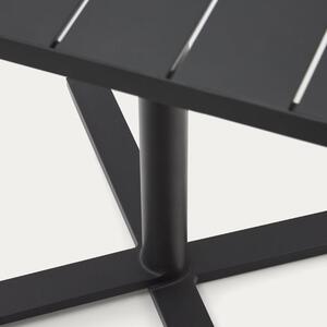 Černý hliníkový zahradní skládací stůl Kave Home Torreta II. 70 x 70 cm