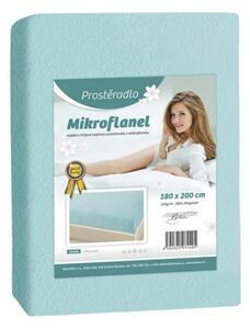 Bellatex Prostěradlo Mikroflanel světlá modrá rozměr 90x200 cm