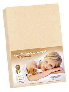 Bellatex prostěradlo jersey s elastanem béžová rozměr 90x200 cm