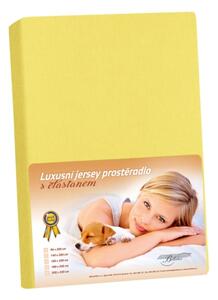 Bellatex prostěradlo jersey s elastanem sytá žlutá rozměr 90x200 cm