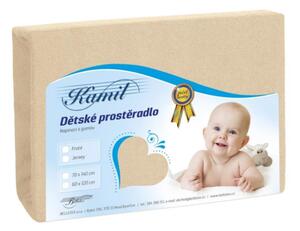 Bellatex Dětské froté prostěradlo světlá béžová rozměr 60x120 cm