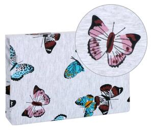 Bellatex dětské prostěradlo jersey s elastanem Motýlek rozměr 60x120 cm