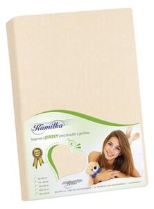 Bellatex Prostěradlo jersey smetanová rozměr 90x200 cm
