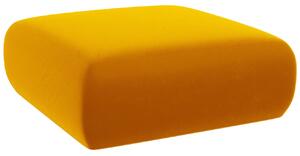 Žlutá sametová podnožka Windsor & Co Lola 100 x 100 cm