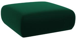 Lahvově zelená sametová podnožka Windsor & Co Lola 100 x 100 cm
