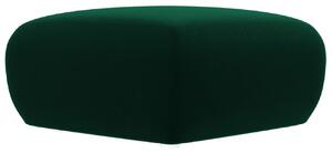 Lahvově zelená sametová podnožka Windsor & Co Lola 75 x 75 cm