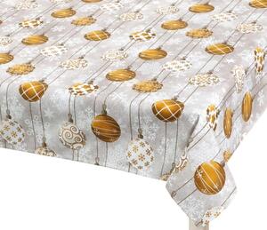 Bellatex Ubrus VÁNOCE Vánoční koule zlatá, rozměr 100x100 cm