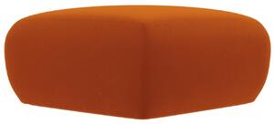 Terakotově červená sametová podnožka Windsor & Co Lola 75 x 75 cm