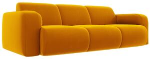 Žlutá sametová třímístná pohovka Windsor & Co Lola 235 cm