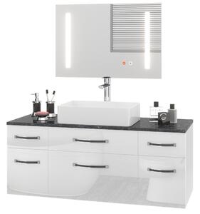 Koupelnový nábytek Belini Premium Full Version bílý lesk Euphoria EUP P 120/0/W/W/0/BK/MB