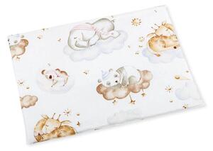 Bellatex Polštářek pro kojence do postýlky 42x32 cm tenký Zvířátko na obláčku