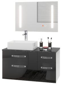 Koupelnový nábytek Belini Premium Full Version černý lesk Euphoria EUP P 90P/0/W/B/0/BK/MB