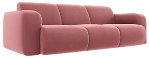 Růžová sametová třímístná pohovka Windsor & Co Lola 235 cm