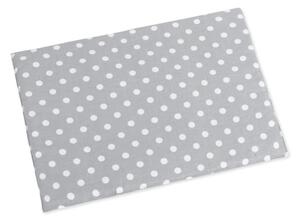 Bellatex Polštářek pro kojence do postýlky 42x32 cm tenký Puntík šedá, bílá