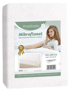 Bellatex Prostěradlo Mikroflanel bílá rozměr 90x200 cm