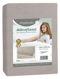 Bellatex Prostěradlo Mikroflanel Šedá rozměr 90x200 cm
