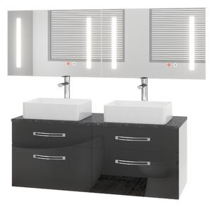 Koupelnový nábytek Belini Premium Full Version černý lesk Euphoria EUP P 120D/0/W/B/0/BK/MB