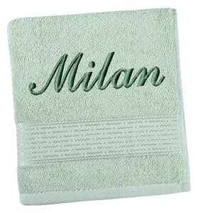 Bellatex Froté ručník proužek s výšivkou jména 50x100 cm Mintová