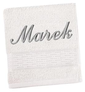 Bellatex Froté ručník proužek s výšivkou jména 50x100 cm Bílá