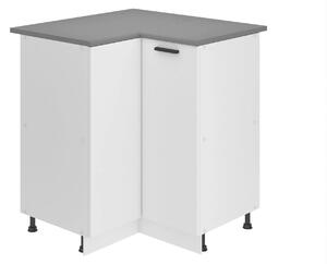 Kuchyňská skříňka Belini Premium Full Version spodní rohová 90 cm bílý mat s pracovní deskou