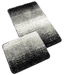 Bellatex koupelnové předložky BANYSILVER bez výkroje sada 60x100, 60x50 cm Černá,Šedá