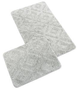 Bellatex koupelnové předložky BANYSILVER bez výkroje sada 60x100, 60x50 cm Světle šedá