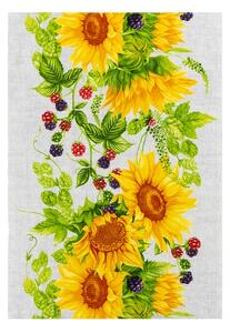 Bellatex Kuchyňská utěrka 1 ks 50x70 cm Slunečnice Žlutá,Zelená,Šedá