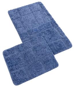 Bellatex koupelnové předložky BANYSILVER bez výkroje sada 60x100, 60x50 cm Modrá