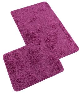 Bellatex koupelnové předložky BANYSILVER bez výkroje sada 60x100, 60x50 cm Fuchsiová