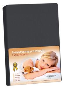 Bellatex prostěradlo jersey LUX šedá rozměr 90x200 cm