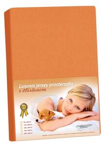 Bellatex prostěradlo jersey LUX Mandarinková rozměr 90x200 cm
