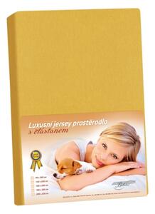 Bellatex prostěradlo jersey LUX Hořčicová rozměr 90x200 cm