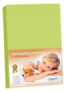 Bellatex prostěradlo jersey LUX Zelená rozměr 90x200 cm