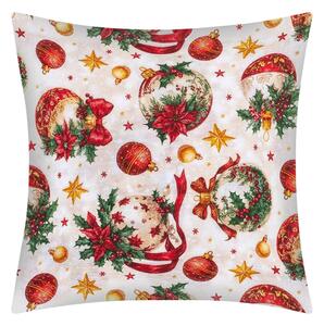 Bellatex Povláček Vánoce 40x40 cm Vánoční ozdoby Červená,Zlatá,Smetanová rozměr 40x40 cm