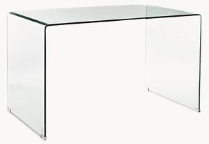 Skleněný psací stůl Bend