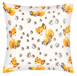 Bellatex Polštářek ELLÍK dětský motiv 35x40 cm Lištička Oranžová,Bílá