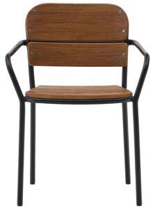 Hnědá dřevěná zahradní židle Kave Home Algueret