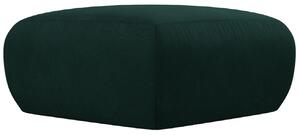 Lahvově zelená čalouněná podnožka Windsor & Co Lola 75 x 75 cm