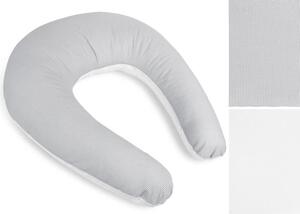 Bellatex Povlak na kojicí polštář na zip po obvodu 180 cm Kostička šedá, bílá