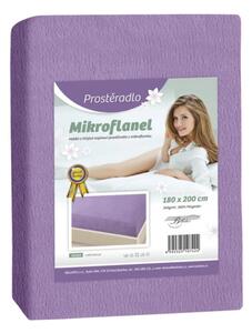 Bellatex Prostěradlo Mikroflanel světlá fialová rozměr 90x200 cm