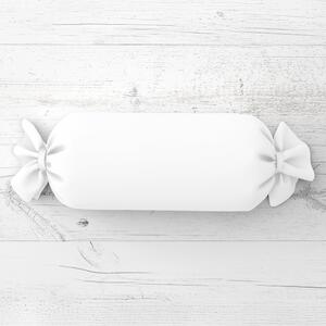 Biante Polštář válec bonbon Rongo RG-031 Studený bílý 15x40 cm