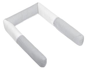 Bellatex Mantinel do postele VÁLEC průměr 16x280 cm Kostička šedá, bílá