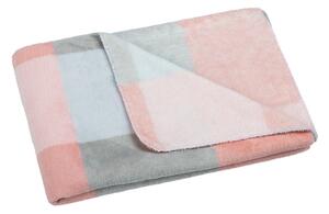 Bellatex Přikrývka Korall micro 100x150 cm Kostka Růžová