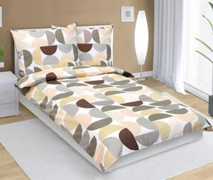Bellatex Povlečení bavlněné Půlkruh Hnědá rozměr 140x200, 70x90 cm