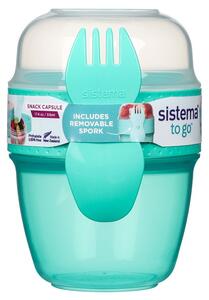 Sistema® TO GO™ Snack Capsule Dóza na svačinu + vidlička/lžička, 515 ml, zelená