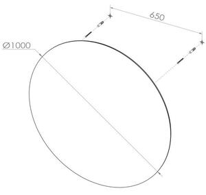 EBS Dione Kulaté zrcadlo 100cm s podsvícením a odmlžováním